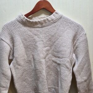 Vintage Chaus Sport Sweater Womens Medium White Wool Knit Long Sleeve Pullover